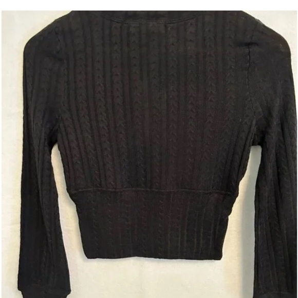 NWT Band of the free Black Ribbed Long Sleeve Top size small - Picture 2 of 9